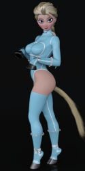 3d 3d_(artwork) breasts buttplug_tail daz3d daz_studio disney elsa_(frozen) frozen_(film) hoof_boots hoof_gloves latex latex_bodysuit latex_stockings latex_suit pin3d plain_background pony pony_boots ponyplay princess tagme