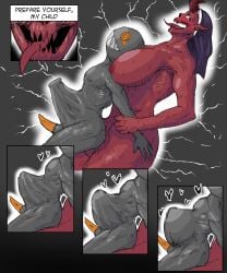 1boy 1futa 5:6 absurd_res anal anal_sex balls big_balls big_belly big_breasts big_dom_small_sub big_penis blush blush_lines blushed bodily_fluids breasts breasts_bigger_than_head colored comic cum cum_in_ass cum_inside curvy demon demon_futa demon_humanoid dialogue digital_drawing_(artwork) digital_media_(artwork) dominant dominant_gynomorph dominant_intersex drydude duo ejaculation english_text erection fangs from_behind_position futa_on_male futa_sans_pussy futanari genital_fluids genitals grey_body gynomorph gynomorph/male gynomorph_penetrating gynomorph_penetrating_male heart hi_res horned_humanoid horsecock horsecock_futanari huge_balls huge_breasts huge_cock human_on_humanoid humanoid hyper hyper_balls hyper_genitalia hyper_penis imp inflation intersex intersex/male intersex_penetrating intersex_penetrating_male interspecies larger_futanari larger_gynomorph larger_intersex looking_pleasured male male_penetrated muscular muscular_futanari muscular_gynomorph muscular_intersex muscular_male naked nipples nude nun nun's_habit nun_futa open_mouth orgasm penetration penis penis_size_difference red-skinned_futanari red_body sex shaded simple_background simple_shading sister_zifah_(character) size_difference smaller_male smile sound_effects steam stomach_bulge submissive tapering_penis text thefakedrydood thick_thighs valrel_(character) voluptuous voluptuous_futanari wide_hips