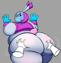 bunny disembodied_hand growtopia hand_on_ass hands_on_body huge_ass huge_belly huge_thighs only_female overweight overweight_female presenting_hindquarters rabbit skin_tight skiptty solo_female space_rabbit(growtopia) space_suit suit sweatdrop tail tight_suit