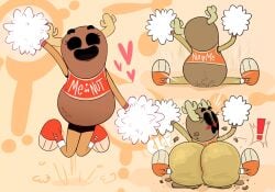 ass ass_spilling_over big_ass blush cheerleader embarrassed huge_ass ota_(artist) penny_fitzgerald penny_fitzgerald_(peanut) smile splits tagme the_amazing_world_of_gumball