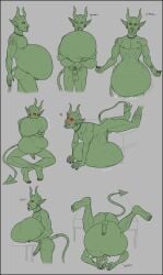 absurd_res belly belly_squish black_border border demon erection hi_res humanoid inflation male male/male randoonest sketch_page solo squish water_inflation