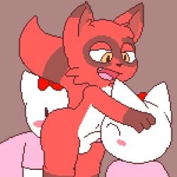 8chan anal blowjob cum cum_in_mouth feline fellatio female female_rimming_male femboy femboy_on_female furry furry_only male male_anilingus moot nate_(8chan) pixel_animation pixel_art raccoon ruined_orgasm straight throbbing_anus throbbing_penis watermelon_(artist)