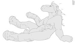 1boy anthro anthro_only balls body_horror cock_transformation equine furry hair hooves horse horsecock male male_only mot multi_penis nipples penis penis_arm penis_leg penis_limb penis_transformation solo stallion tetraphallia transformation uncensored veins what