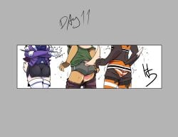 1boy 2girls ass female high5art male panties pants_down tagme underwear