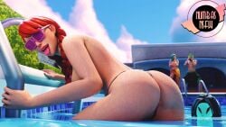 1girls 2024 3d ass big_ass bikini bikini_bottom blender breasts epic_games female female_focus fortnite fortnite:_battle_royale glasses hi_res highres light-skinned_female light_skin looking_at_viewer medium_breasts numbasnsfw open_mouth outdoors outside panties ponytail ponytails pool pool_party pose posing presenting presenting_ass red_hair shocked shocked_expression sideboob solo_focus summer_fable sunbird sunglasses sunlight surprised surprised_expression thenumbersdon'tlie thick_ass thong thong_bikini thong_panties tinted_eyewear tongue tongue_out water watermark wet_body wet_skin