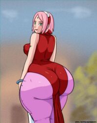 ass ass dress dress_inside_ass naruto nimebooty sakura_haruno