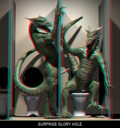 3d 3d_anaglyph dragon duo glory_hole male scalie toilet wc yaoi