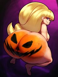 1girls ass big_ass big_breasts blonde_hair bodypaint bottom_heavy breasts bubble_butt crouching dat_ass fat_ass female female_only gravity_falls halloween huge_ass large_ass long_hair looking_at_viewer looking_back massive_ass n-kosi n-kosi_(coloring) nude nude_female pacifica_northwest png pumpkin_butt solo squatting thicc-verse thick_ass thick_thighs thunder_thighs wide_hips