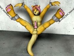 1boy 3d balls bondage cum h0rs3 hindpaw male male_only penis solo