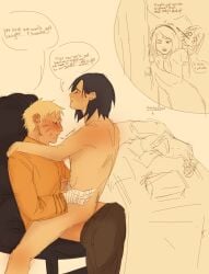 2boys boruto:_naruto_next_generations caught_cheating cheating cheating_husband cucking cuckquean desk_sex english_text gay gay_sex hokage hokage_office hyuuga_hinata lap_sex listening_through_wall listening_to_sex male male/male male_penetrated narusasu naruto office_sex on_chair on_lap peeping riding sakura_haruno sasuke_uchiha sex uchiha_sasuke uzumaki_naruto yaoi