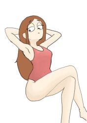 1girls belly belly_button breasts cleavage clothed clothing disney female female_focus female_only gravity_falls lifeguard rain12641 wendy_corduroy