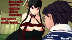 age_difference alternate_breast_size big_ass big_breasts big_breasts black_hair breasts breasts eleanor_ntr fat_man female male married_woman netorare ntr red_eyes smile spanish_text spy_x_family text translated ugly_bastard ugly_man yor_briar yor_forger