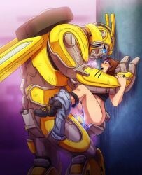 big_penis bumblebee_(transformers) charlie_watson cum_drip cum_in_pussy dominant_male impregnation_risk interspecies naked_female smaller_female submissive_female teen_girl transformers youkaiyume