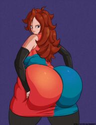 android_21 android_21_(human) ass ass dragon_ball dress dress_inside_ass female nimebooty