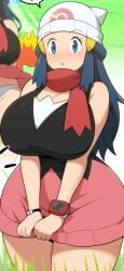 alternate_breast_size big_ass big_breasts dawn_(pokemon) everyday2 huge_breasts human human_only light-skinned_female light_skin nintendo pokemon pokemon_dppt thick_thighs wide_hips