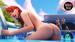 1girls 2024 3d ass big_ass bikini bikini_bottom blender breasts epic_games female female_focus fortnite fortnite:_battle_royale hi_res highres light-skinned_female light_skin looking_at_viewer medium_breasts numbasnsfw open_mouth outdoors outside panties ponytail ponytails pool pool_party poolside pose posing presenting presenting_ass red_hair shocked shocked_expression sideboob solo_focus summer_fable sunbird sunlight surprised surprised_expression thenumbersdon'tlie thick_ass thong thong_bikini thong_panties tongue tongue_out water watermark wet_body wet_skin