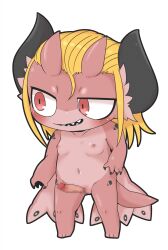 1boy absurd_res anthro blonde_hair blush breasts censored censored_penis countershading cuntboy cuntboy_sans_balls doneru dragon erection fangs femboy genitals gidoniko_(doneru) hair herm hermaphrodite hi_res horn humanoid_genitalia humanoid_penis intersex looking_aside male maleherm markings mosaic_censorship multi_arm multi_genitalia multi_limb navel nipples nude penis penis_clitoris pussy red_body scalie simple_background small_breasts smile solo solo_focus standing white_background young