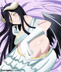 1girls albedo_(overlord) big_breasts breasts female kurigami lingerie open_mouth overlord_(maruyama) succubus tagme