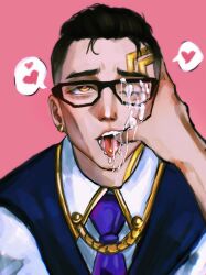 chamber_(valorant) cum_in_mouth cum_on_glasses gay valorant