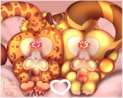 after_sex alleros_(howlingampharos) ampharos anthro anus balls bodily_fluids cum cum_inside duo erection feet felid fluffy gaping generation_2_pokemon genital_fluids genitals girly glistening glistening_body heart-shaped_buttplug hi_res horn male male/male mammal nintendo nude pantherine paws penis pokemon pokemon_(species) presenting raised_tail tiger true_fossil_soul video_games