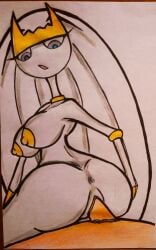 ass breasts colored_pencil_(artwork) penetration pheromosa pokémon_(species) pokemon pokemon_(species) traditional_media_(artwork) ultra_beast vaginal_penetration yelaki