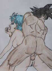 1boy 1boy1girl 1girls anal anal_penetration anal_sex anus ass back bare_back big_ass big_breasts big_penis black_hair blue_eyes blue_hair blush bob_cut bracelet breasts bulma_briefs cheating cheating_husband cheating_mother cheating_wife closed_eyes completely_nude completely_nude_female completely_nude_male dad dragon_ball dragon_ball_z earrings female female_human gobul grey_background half-closed_eyes hand_up human jewelry large_ass large_breasts legs love male male_saiyan married_woman medium_breasts milf mother naughty_face nude nude_female nude_male penis pussy saiyan sex short_hair shounen_jump sideboob smile son_goku spiky_hair spread_legs straight testicles tongue traditional_media_(artwork) uncensored wife