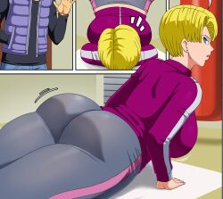 1girls alternate_version_available android_18 ass blonde blonde_hair blue_eyes breasts cameltoe cleavage curvy dragon_ball erect_nipples female huge_areolae huge_ass huge_breasts pinkpawg puffy_nipples short_hair thick_lips voluptuous wide_hips yellow_hair