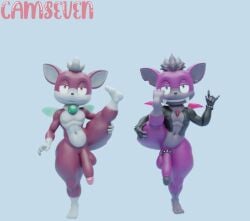 3d_(artwork) accessory anthro balls camseven chip_(sonic) cock_ring dark_gaia digital_media_(artwork) duo fangs fur genitals girly grey_hair hair jewelry looking_at_viewer male mammal penis penis_accessory penis_jewelry purple_body purple_fur raised_leg red_body red_fur sega simple_background smile sonic_(series) sonic_the_hedgehog_(series) sonic_unleashed teapot_(body_type) unknown_species watermark white_hair wide_hips wings