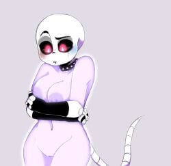 blue_blush blue_eyes bone breasts collar confusion demon ectobody emo female female_sans genitals holding_breast makeup olivershiny purple_body purple_breasts pussy red_blush red_eyes reptile rule_63 sans sans_au sans_oc scalie scar_over_eye sharp_teeth skeleton skeleton_arm skeleton_hands skinny_tail snake solo spiked_collar spikes tail teeth undertale undertale_(series) undertale_au video_games