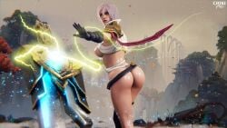 1girls 3d 3d_(artwork) ass big_ass big_butt blender blender_(software) bubble_ass bubble_butt chikipiko_(artist) curvy cute female female_only league_of_legends pawg riven seductive sensual sentinel_riven solo the_ruined_king_saga thick thick_ass thick_thighs wide_hips