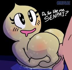 1boy 1girls 2d artist_signature breasts color dialogue english english_dialogue english_text newgrounds_username onionsan paizuri syrupglaze syrupglazed tagme text titjob uncensored undertale undertale_(series)