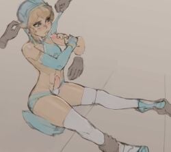 armwear balls big_penis blonde_hair blush breath_of_the_wild disembodied_hand doodle erection femboy gerudo_link girly handjob legwear link link_(breath_of_the_wild) male male_only multiple_boys nelewdy nelody nintendo penis pointy_ears small_penis testicles the_legend_of_zelda thighhighs thighs yaoi