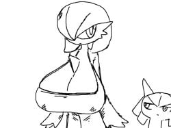 big_breasts breasts cleavage female female_focus female_only gardevoir nintendo pokémon_(species) pokemon pokemon_(species) subjectdie_(artist) tagme