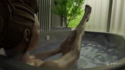 3d bathing bathroom bathtub casual female human life_is_strange nsfw pale_skin rachel_amber ress_74 solo solo_female