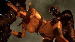 1girls 2boys 3d 3d_(artwork) abs ass athletic athletic_female bi-han big_breasts blender blowjob breasts dark_skin doggy_style face_fucking mortal_kombat mortal_kombat_11 noob_saibot oral oral_sex ponytail red_eyes red_hair red_lipstick sex skarlet smokescreen117 spitroast unseen_male_face vaginal_penetration vaginal_sex