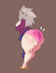 1girls argohazak big_ass big_breasts dat_ass disney eda_clawthorne elf_ears female female_focus gilf gray_hair huge_ass mature_female milf monster_girl old_woman pale-skinned_female pointy_ears smooth_skin the_owl_house thick_thighs wide_hips witch