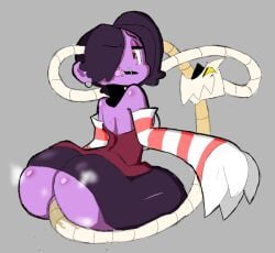 eks-out forced_exposure huge_ass leviathan_(skullgirls) skullgirls small_breasts squigly torn_clothes