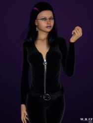 catsuit female glasses hair mbirdcz solo