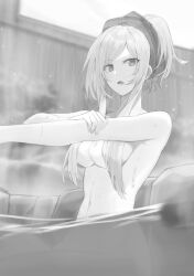 1girls alexia_midgar black_and_grey black_and_white eye eye_open eyes eyes_open eyes_opened female female_only females_only hair illustration image kage_no_jitsuryokusha_ni_naritakute! long_hair monochrome mouth mouth_open no_bra no_panties no_pants no_text novel_illustration open_eyes open_mouth solo tagme the_eminence_in_shadow touzai