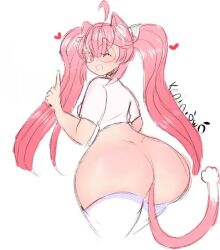 ass ass_focus ayaren big_ass buttplug catgirl catgirls chile latam_virtual_youtuber looking_back lunaria_ayaren nekomimi pink_eyes pink_hair tail twitch twitter virtual_youtuber vtuber vtuberfanart white_body white_skin youtube youtube_hispanic youtuber