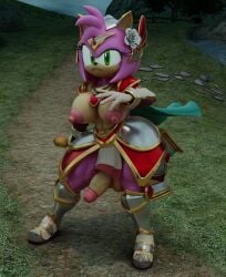 3d 3d_(artwork) amy_rose areolae big_breasts big_butt big_penis breasts diag34k futa_only futanari mostly_nude nipples paladin_amy penis sega solo sonic_(series) sonic_forces_speed_battle sonic_the_hedgehog_(series) tagme