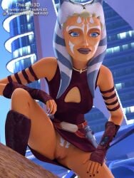 1girls 3d ahsoka_tano airress3d_(3d-modeller) alien alien_girl ass blue_eyes clone_wars clone_wars_(style) no_panties orange_skin pussy pussy_peek solo star_wars tentacle_hair the_clone_wars:_season_four thearti3d togruta