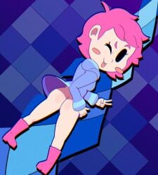 ass etsupai kumatora looking_at_viewer looking_back mother_(series) mother_3 no_panties skirt_lift skirt_up tagme wink winking