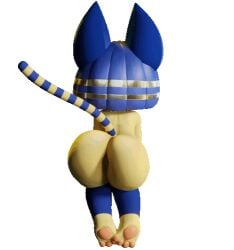 3d 3d_(artwork) 3d_model animal_crossing animated ankha ankha_(animal_crossing) ankha_(zy0n7) anthro anus ass doubutsu_no_mori felid feline felis female fur furry furry_only genitals loop low_res marrubi nairu_(doubutsu_no_mori) nintendo presenting presenting_hindquarters presenting_pussy pussy shaking_butt short_playtime solo swaying tail tail_motion tailwag transparent_background video_games zy0n7