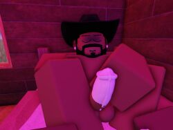 3d artist_request black_hair black_penis gay gay_sex jacking_off legs_apart male penis roblox roblox_avatar robloxian source_request tagme