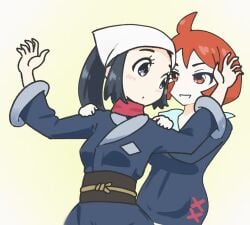 1girls 2girls akari_(pokemon) animated arezu_(pokemon) assisted_exposure breasts cute duo embarrassed female female_only human human_only microsd_(artist) mp4 nintendo no_sound pokemon pokemon_legends:_arceus tagme video wholesome yuri