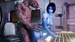 3d alien animated artificial_intelligence ass_slap bent_over commission cortana female from_behind halo_(series) larger_male male male_penetrating_female male_sangheili_(halo) mp4 no_sound rough_sex sangheili spanked tyviania video webm