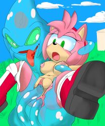 1girls amy_rose anal anal_penetration anthro ass blue_tentacles blush boots boots_only breasts chaos_(sonic) clitoris clothing double_penetration female female_penetrated green_eyes headband hedgehog neo_x6 nipples open_mouth panties panties_around_leg panties_aside panties_down penetration pussy sex short_hair sonic_(series) sonic_the_hedgehog_(series) spread_legs tentacle tongue tongue_out translucent_tentacles vaginal_penetration water_tentacle white_panties