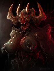 1girls demon demon_girl divine goddess monster monster_girl muscular_female neurodyne nightmare_waifu