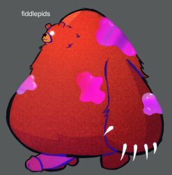 bear chibi claws erection fiddlepids giant_male male_only mr._grizz penis purple_penis side_view splatoon splatoon_(series) splatoon_3 spoilers ursid